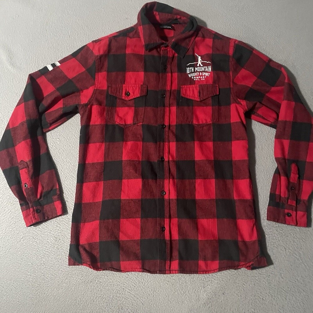 Locale Outdoor 10th Mountain Whiskey & Spirt Lumberjack Flannel Size Medium‎